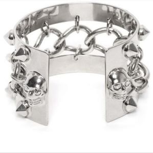ALEXANDER MCQUEEN Studded Silver Cuff